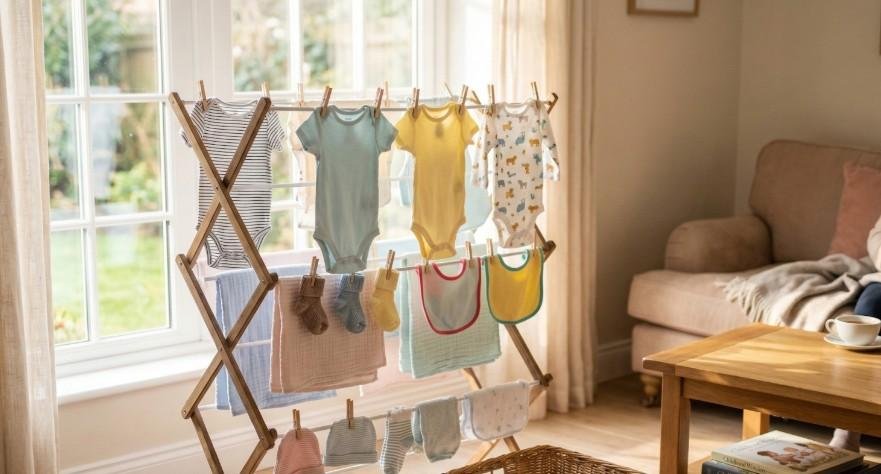 Dry baby clothes with care